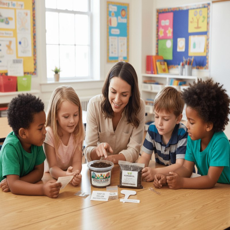 Seeds In A Cup Blackberry grow kit with all included contents: non-GMO seeds, real loose potting soil, recyclable planter, and step-by-step growing instructions. Made in Cleveland, Ohio.