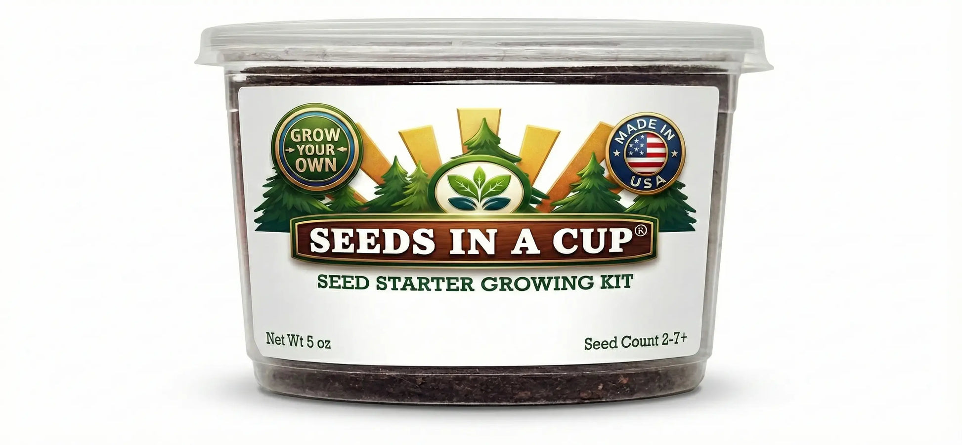 Mature Collard Greens (Brassica oleracea var. viridis) plant grown from Seeds In A Cup starter kit, demonstrating the nutrient-dense real soil growing system and high germination success rate.