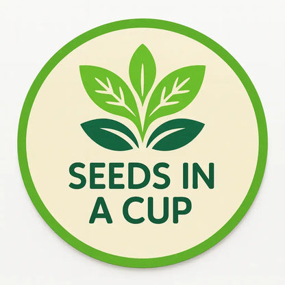Seeds In A Cup Cantaloupe grow kit with all included contents: non-GMO seeds, real loose potting soil, recyclable planter, and step-by-step growing instructions. Made in Cleveland, Ohio.
