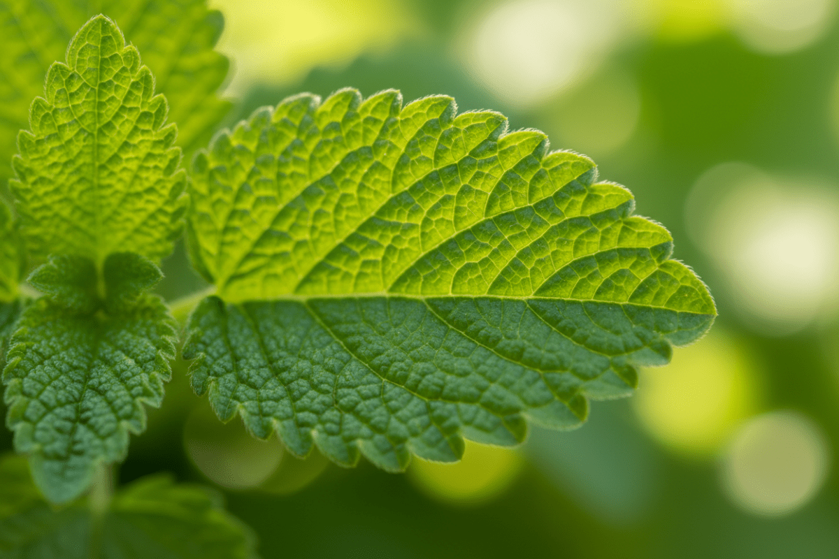 Lemon Balm (Melissa officinalis) seed starter kit contents: premium non-GMO seeds, nutrient-rich loose potting soil, and recyclable planter with humidity lid by Seeds In A Cup - Made in USA.